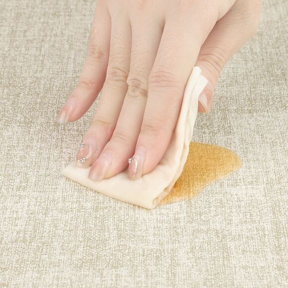 6 Set Heat Resistant Waterproof Dining PU Place Mats 17x12 inch Beige - Picture 5 of 6